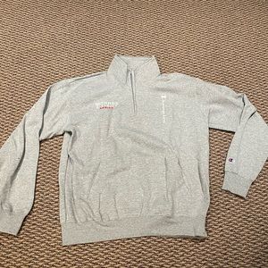 NEW light gray champion quarter zip sweatshirt